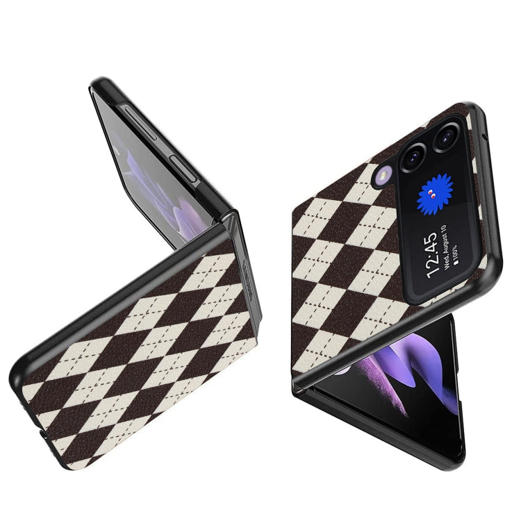 For Samsung Galaxy Z Flip3 5G Lozenge Pattern Phone Protective Case