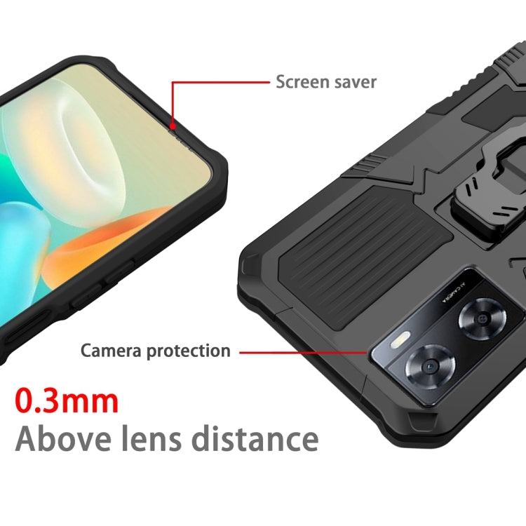 For OPPO A57 4G Armor Warrior Shockproof PC + TPU Phone Case