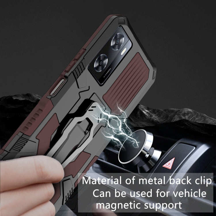 For OPPO A57 4G Armor Warrior Shockproof PC + TPU Phone Case