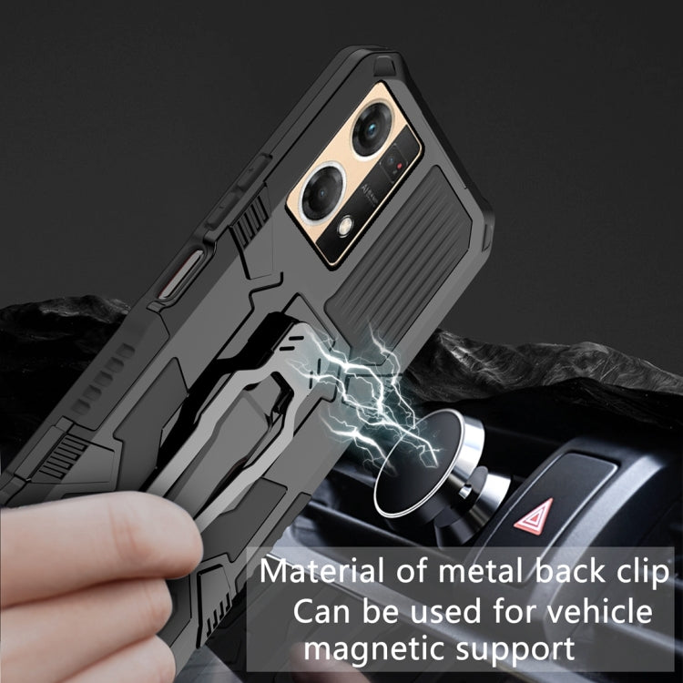 For OPPO Reno7 4G Armor Warrior Shockproof PC + TPU Phone Case