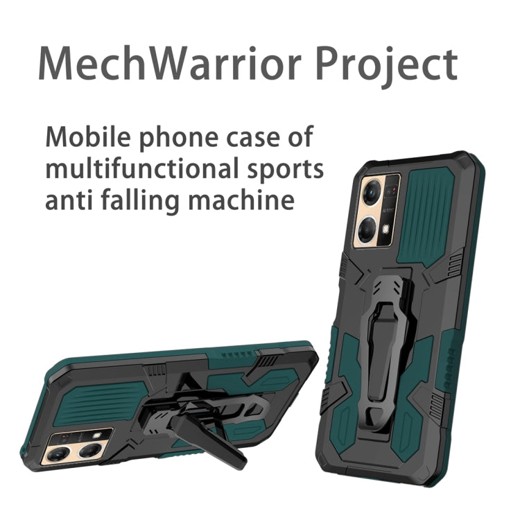 For OPPO Reno7 4G Armor Warrior Shockproof PC + TPU Phone Case