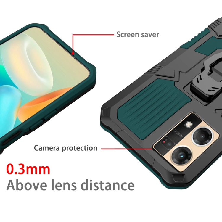 For OPPO Reno7 4G Armor Warrior Shockproof PC + TPU Phone Case