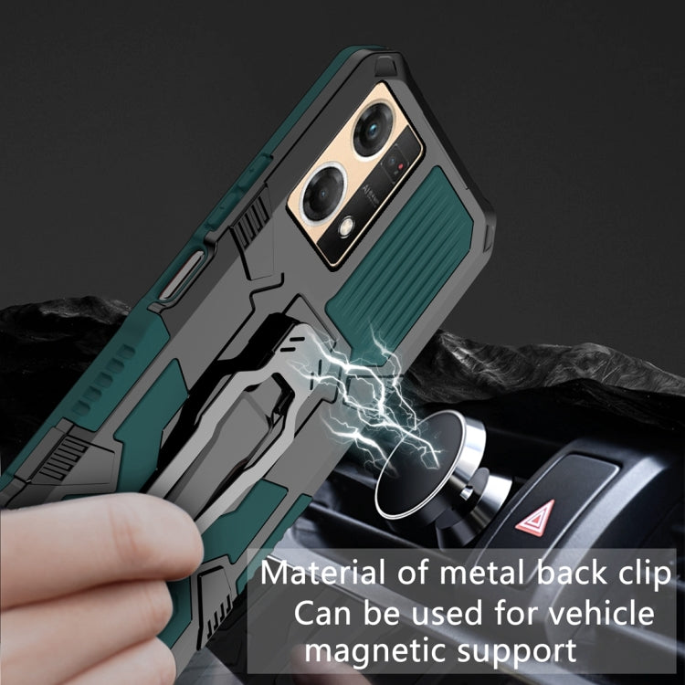 For OPPO Reno7 4G Armor Warrior Shockproof PC + TPU Phone Case