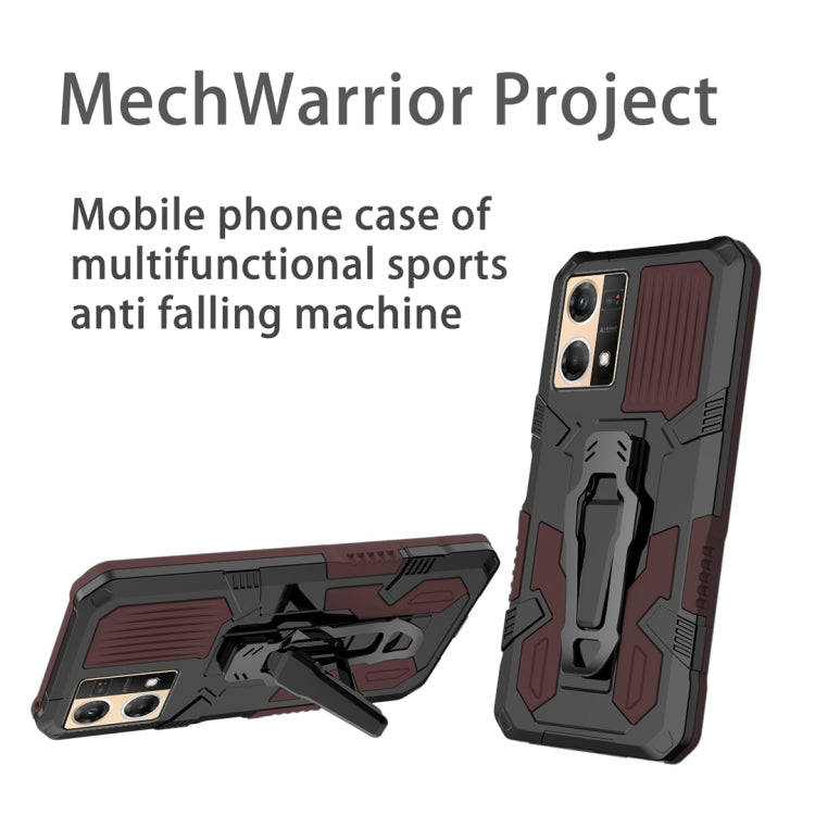 For OPPO Reno7 4G Armor Warrior Shockproof PC + TPU Phone Case