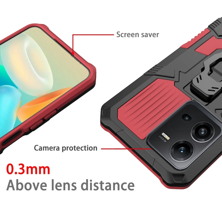 For vivo V25 Armor Warrior Shockproof PC + TPU Phone Case