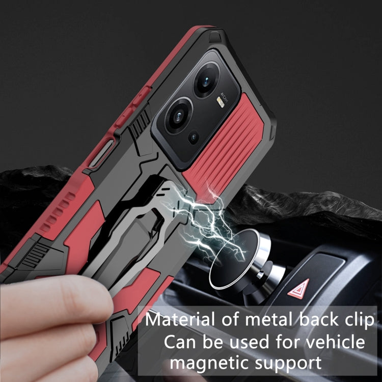 For vivo V25 Armor Warrior Shockproof PC + TPU Phone Case