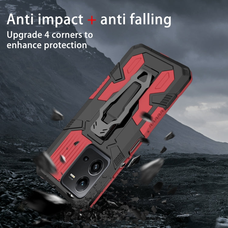 For vivo V25 Armor Warrior Shockproof PC + TPU Phone Case