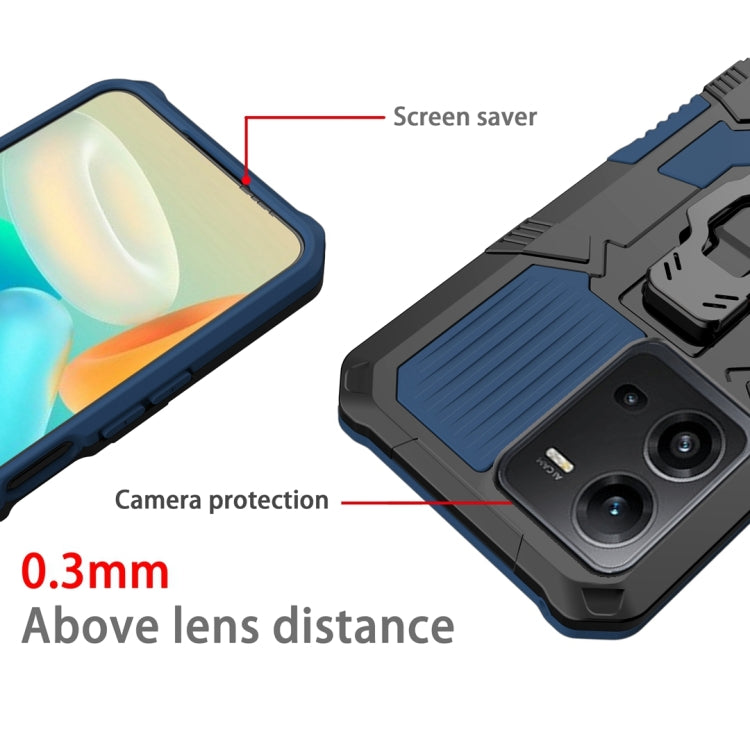 For vivo V25 Armor Warrior Shockproof PC + TPU Phone Case