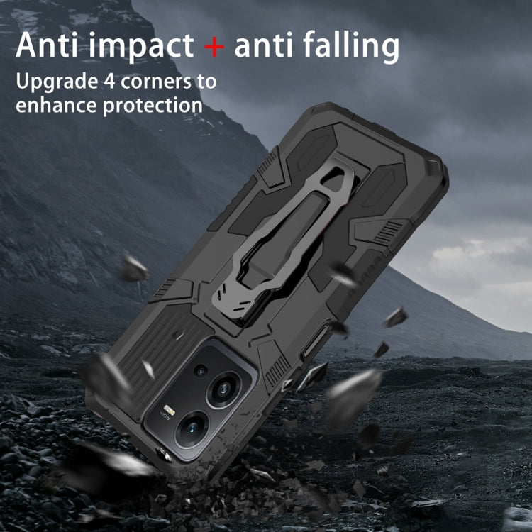 For vivo V25 Armor Warrior Shockproof PC + TPU Phone Case