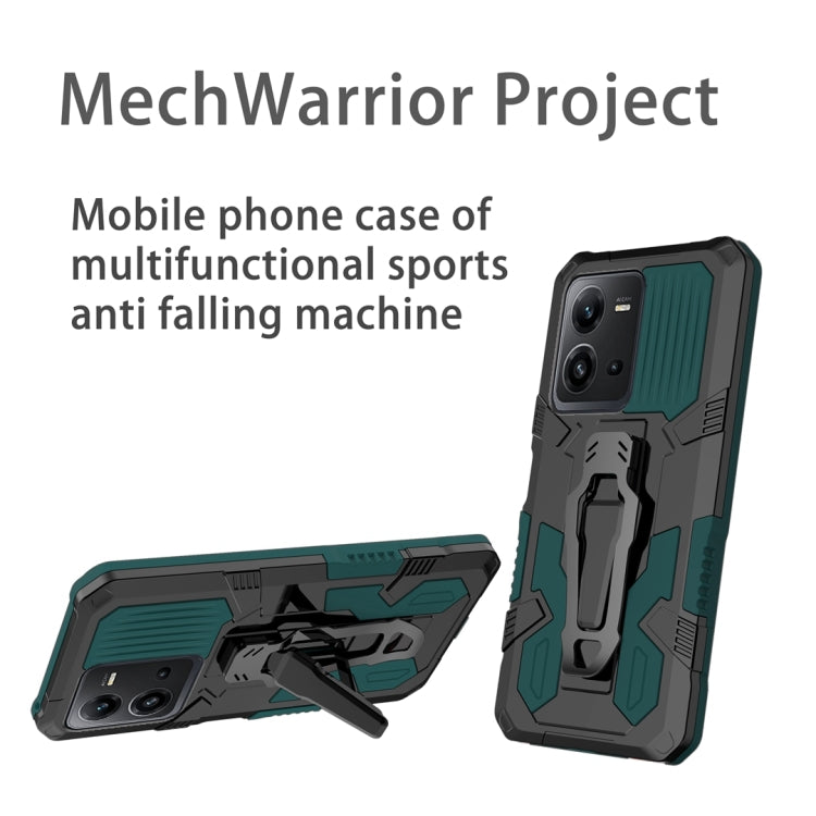For vivo V25 Armor Warrior Shockproof PC + TPU Phone Case