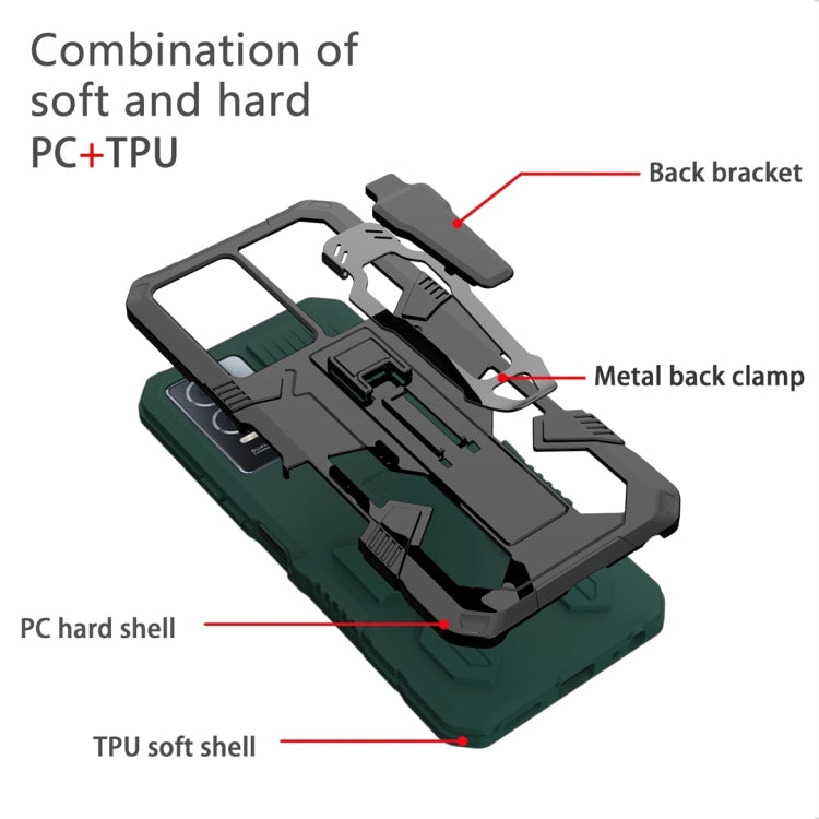 For vivo V25 Armor Warrior Shockproof PC + TPU Phone Case