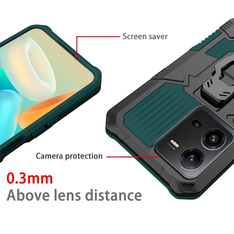 For vivo V25 Armor Warrior Shockproof PC + TPU Phone Case