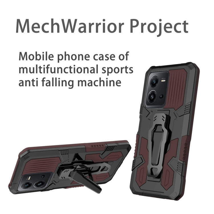 For vivo V25 Armor Warrior Shockproof PC + TPU Phone Case