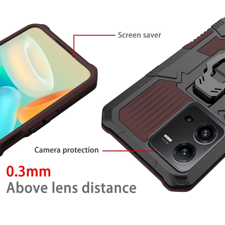 For vivo V25 Armor Warrior Shockproof PC + TPU Phone Case