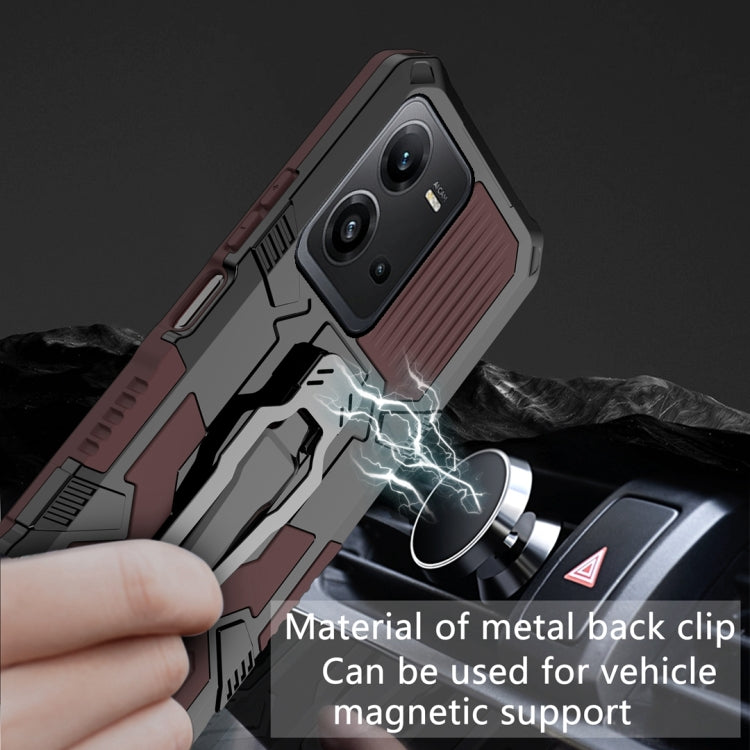 For vivo V25 Armor Warrior Shockproof PC + TPU Phone Case