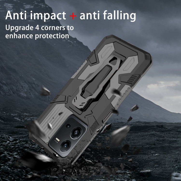 For vivo V25 Armor Warrior Shockproof PC + TPU Phone Case