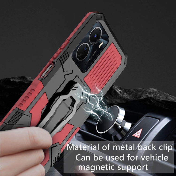 For vivo Y16 Armor Warrior Shockproof PC + TPU Phone Case