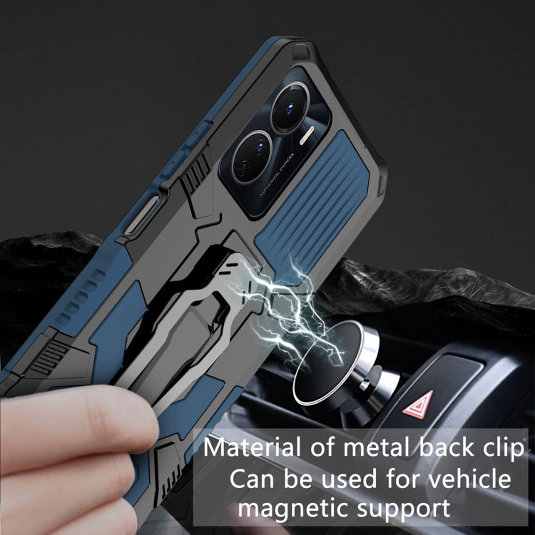 For vivo Y16 Armor Warrior Shockproof PC + TPU Phone Case