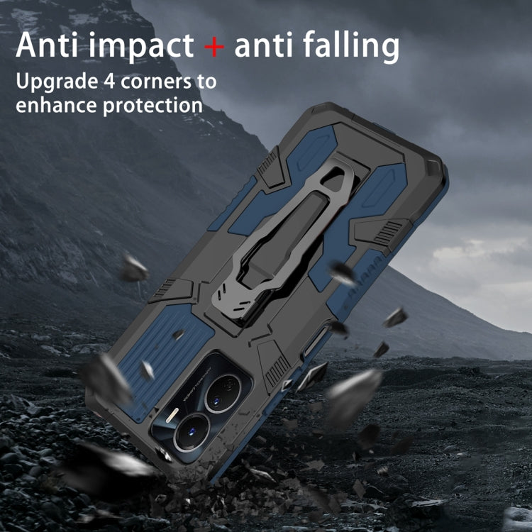 For vivo Y16 Armor Warrior Shockproof PC + TPU Phone Case