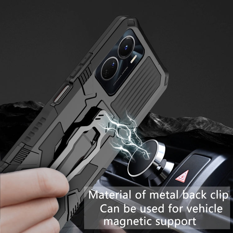 For vivo Y16 Armor Warrior Shockproof PC + TPU Phone Case