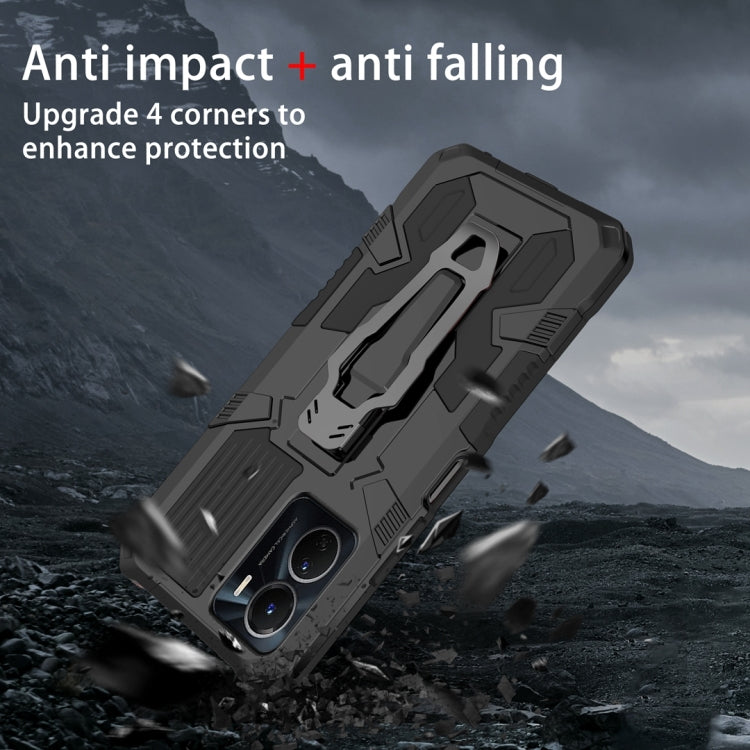 For vivo Y16 Armor Warrior Shockproof PC + TPU Phone Case