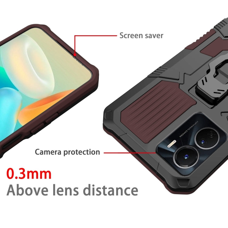 For vivo Y16 Armor Warrior Shockproof PC + TPU Phone Case