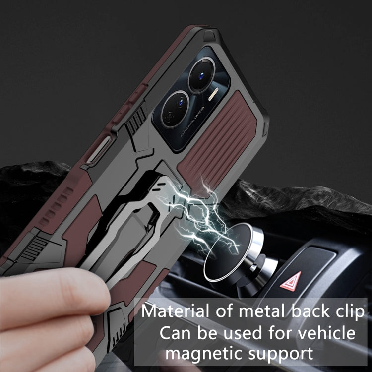 For vivo Y16 Armor Warrior Shockproof PC + TPU Phone Case