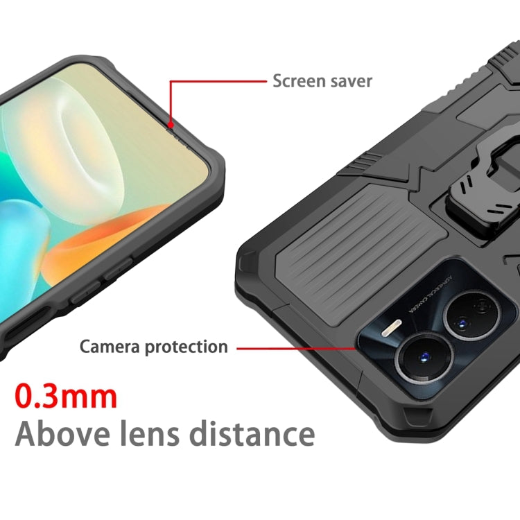 For vivo Y16 Armor Warrior Shockproof PC + TPU Phone Case
