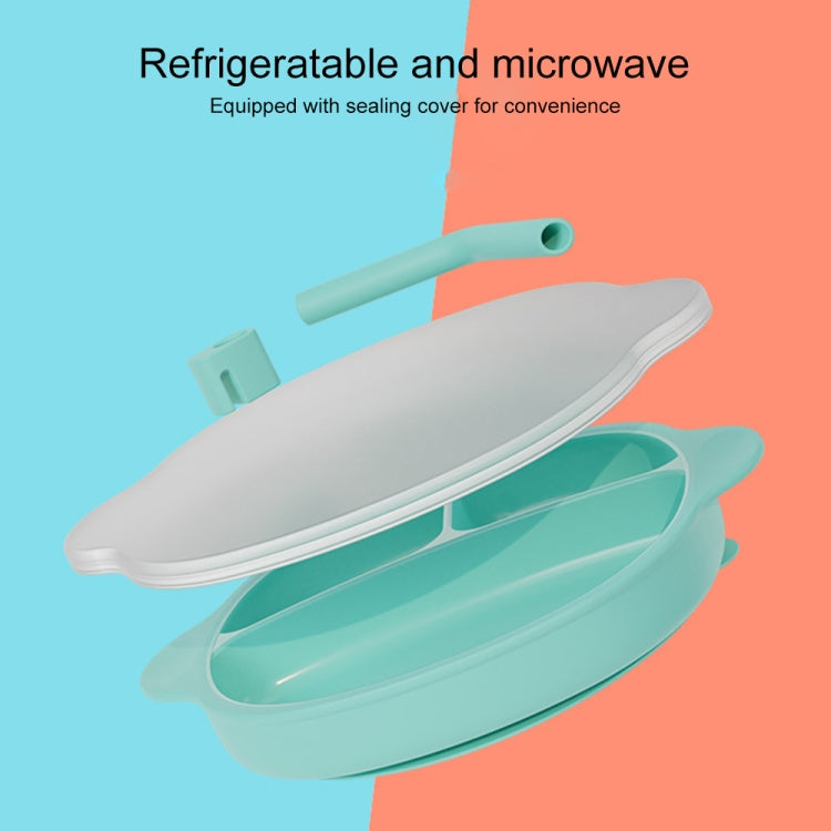 Silicone One-piece Divided Children Dinner Plate