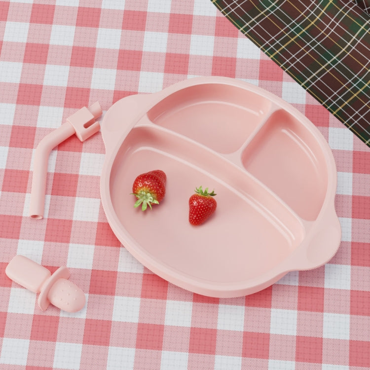 Silicone One-piece Divided Children Dinner Plate