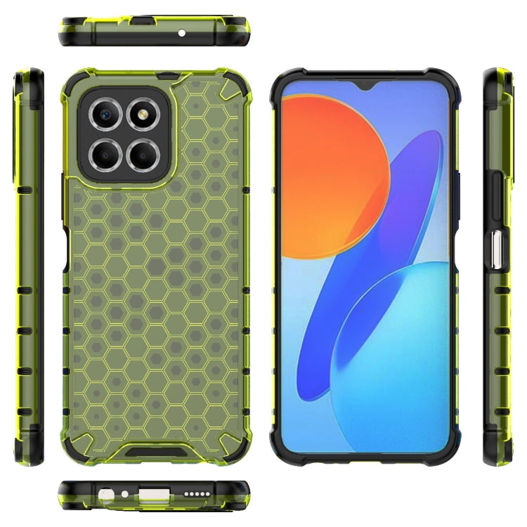 For Honor X8 5G Shockproof Honeycomb PC + TPU Phone Case