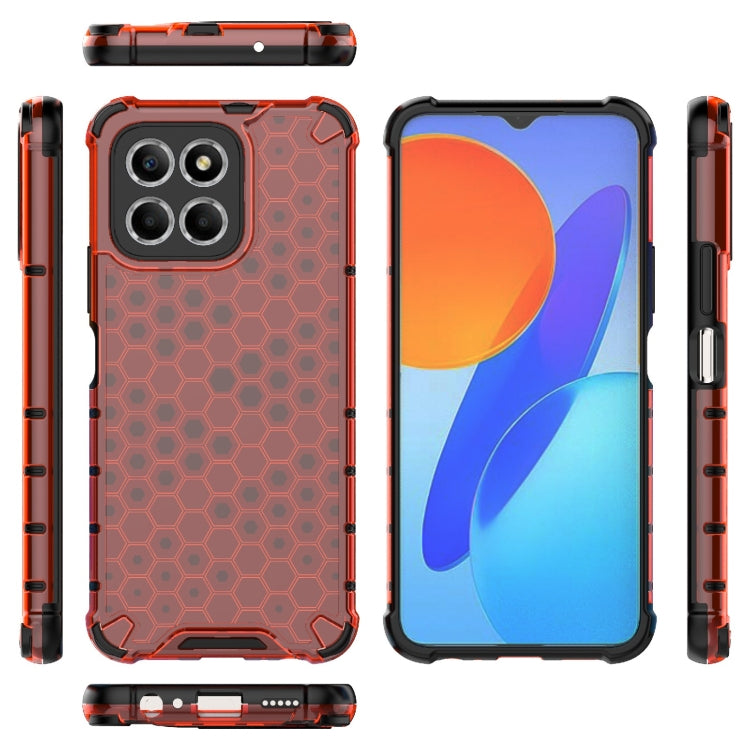 For Honor X8 5G Shockproof Honeycomb PC + TPU Phone Case