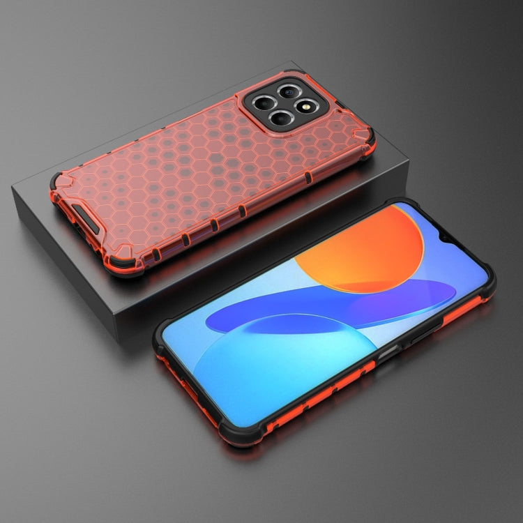 For Honor X8 5G Shockproof Honeycomb PC + TPU Phone Case