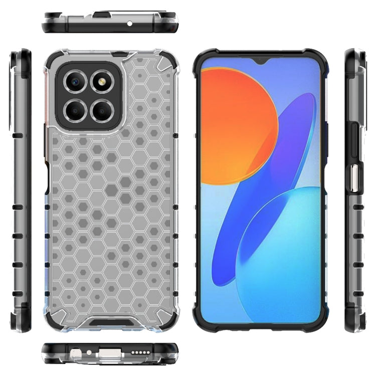 For Honor X8 5G Shockproof Honeycomb PC + TPU Phone Case