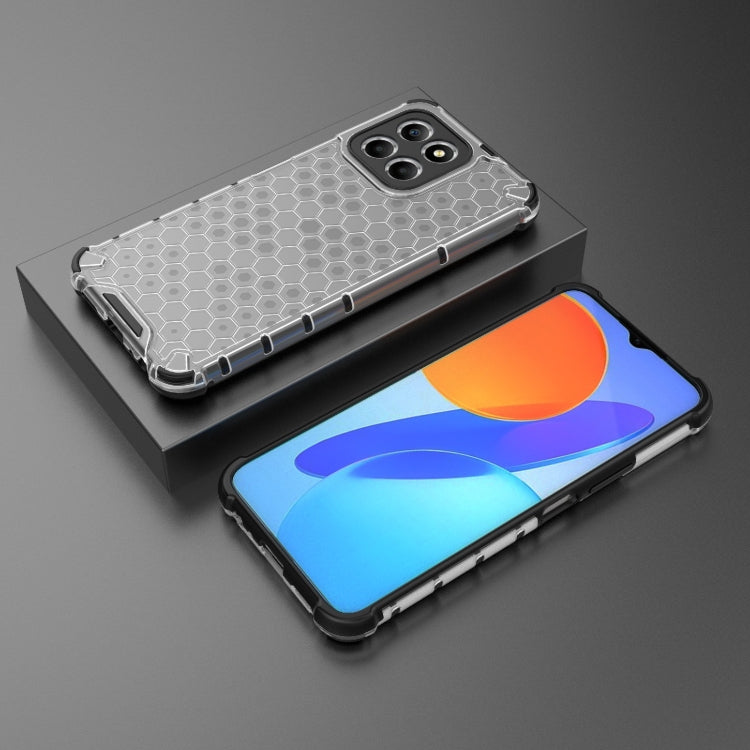 For Honor X8 5G Shockproof Honeycomb PC + TPU Phone Case