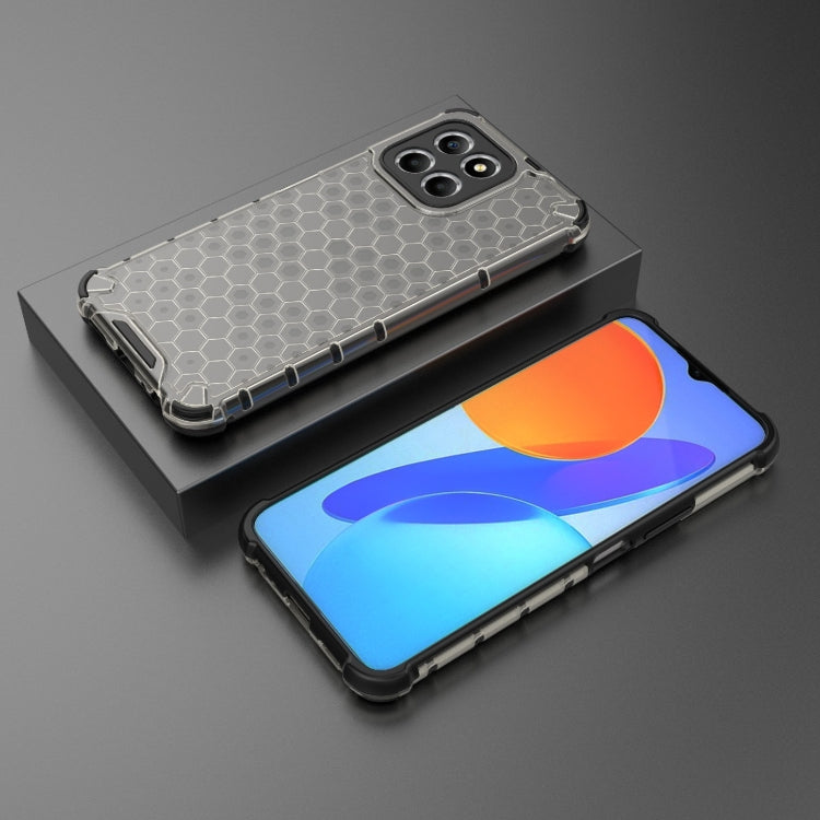 For Honor X8 5G Shockproof Honeycomb PC + TPU Phone Case
