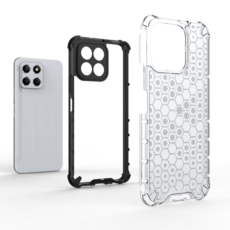 For Honor X8 5G Shockproof Honeycomb PC + TPU Phone Case