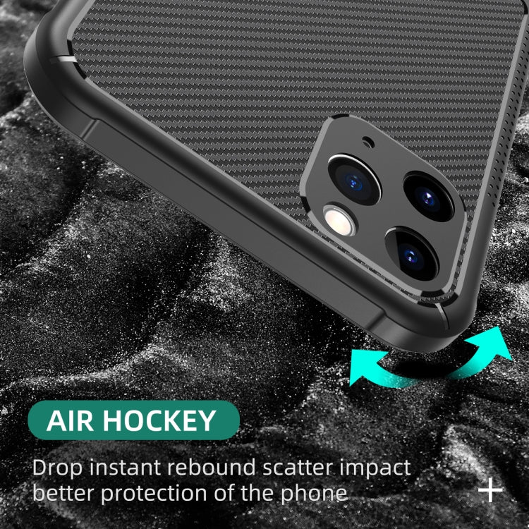 For iPhone 11 Pro Carbon Fiber Texture Solid Color TPU Slim Case Soft Cover
