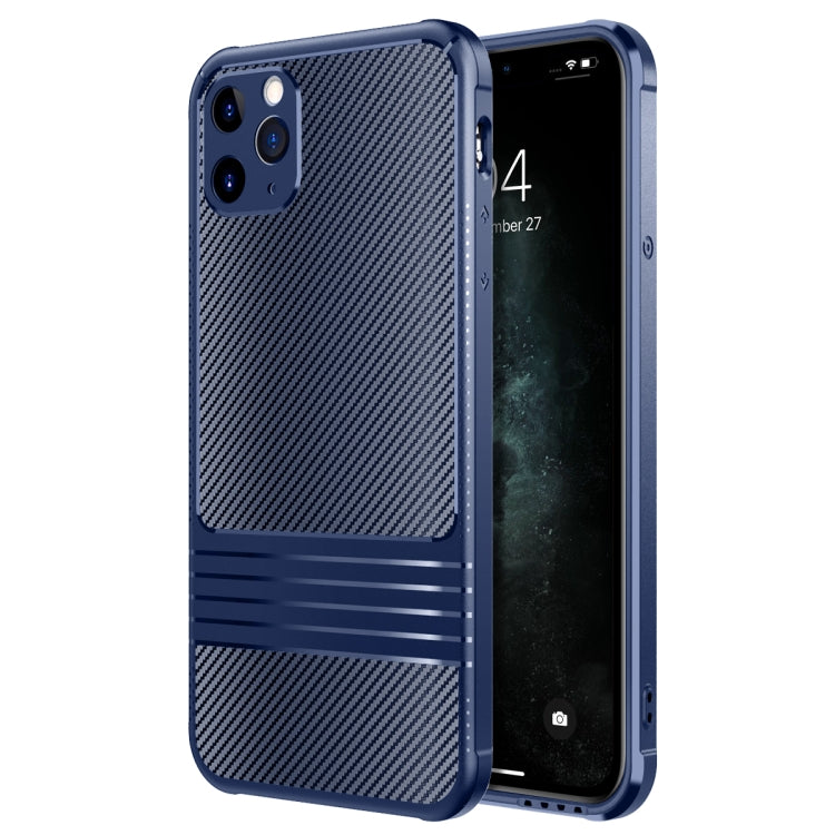 For iPhone 11 Pro Carbon Fiber Texture Solid Color TPU Slim Case Soft Cover