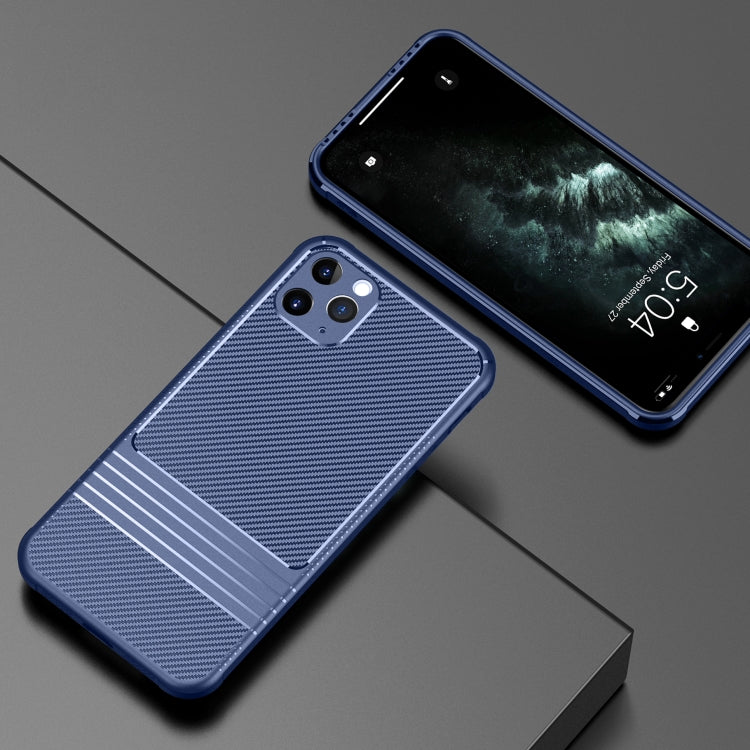 For iPhone 11 Pro Carbon Fiber Texture Solid Color TPU Slim Case Soft Cover