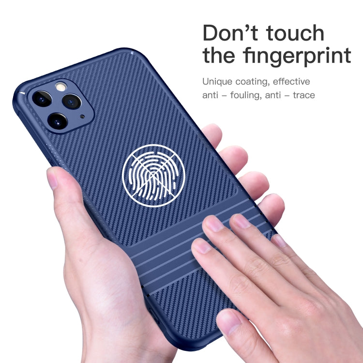 For iPhone 11 Pro Carbon Fiber Texture Solid Color TPU Slim Case Soft Cover