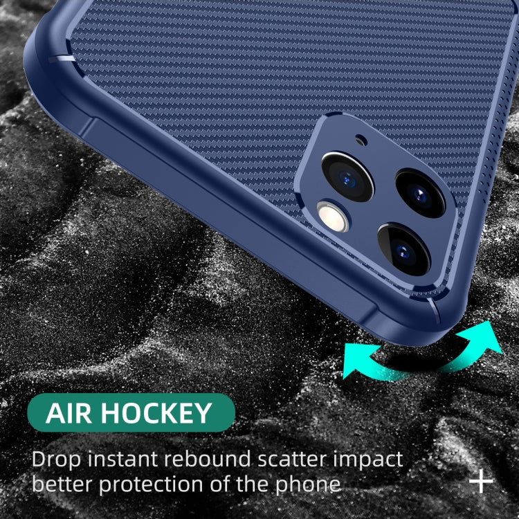 For iPhone 11 Pro Carbon Fiber Texture Solid Color TPU Slim Case Soft Cover