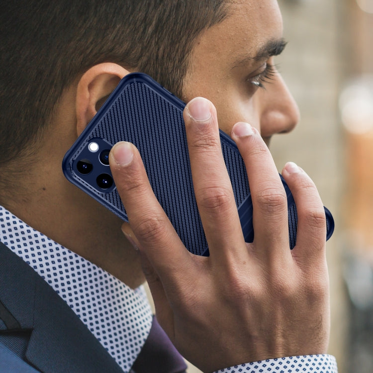 For iPhone 11 Pro Carbon Fiber Texture Solid Color TPU Slim Case Soft Cover