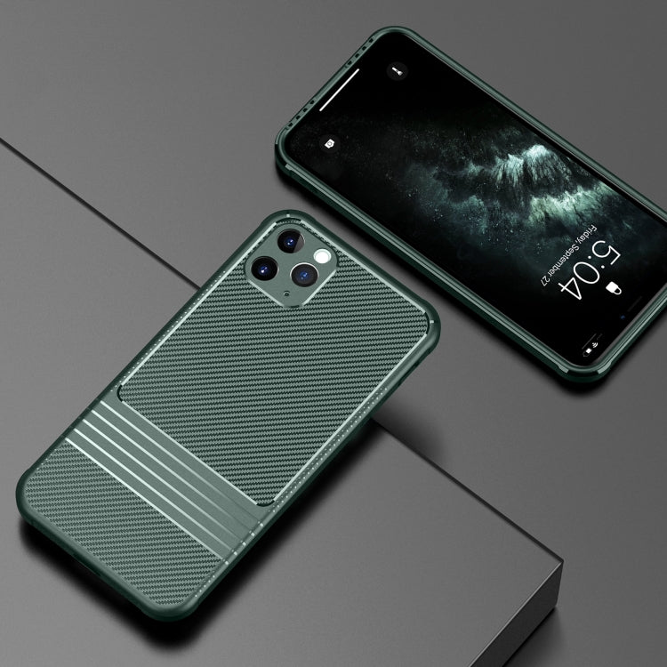 For iPhone 11 Pro Carbon Fiber Texture Solid Color TPU Slim Case Soft Cover