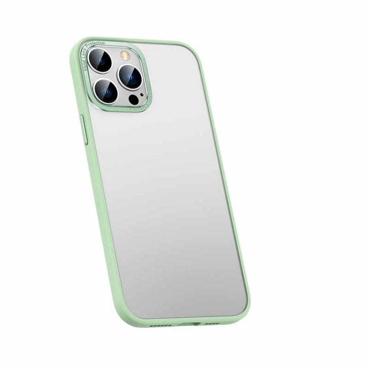 For iPhone 14 Pro Metal Lens Skin Feel Frosted Phone Case