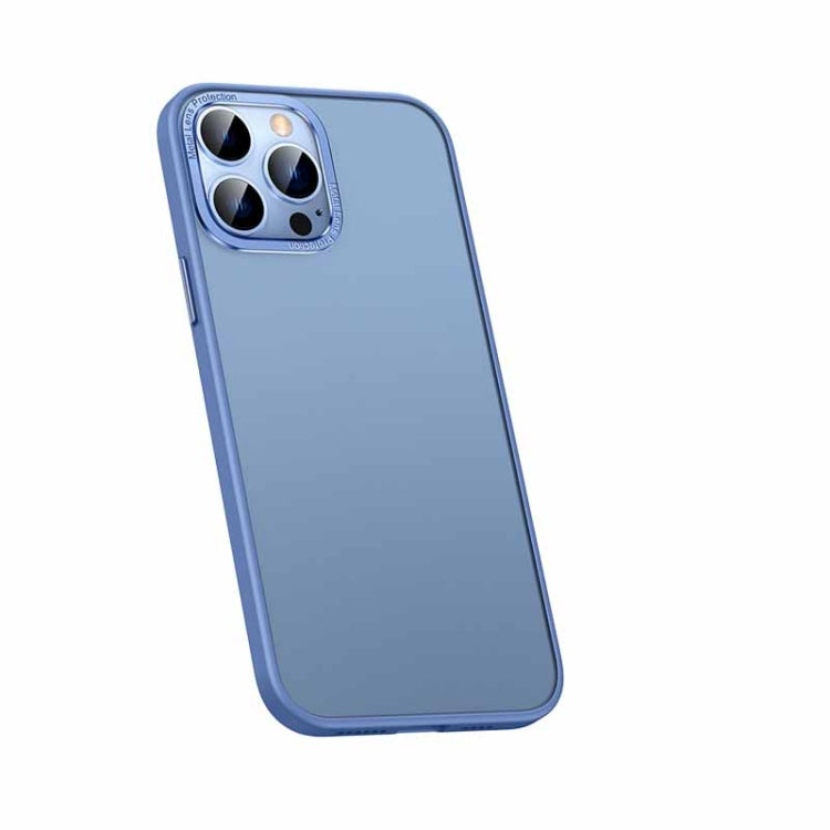 For iPhone 14 Pro Max Metal Lens Skin Feel Frosted Phone Case