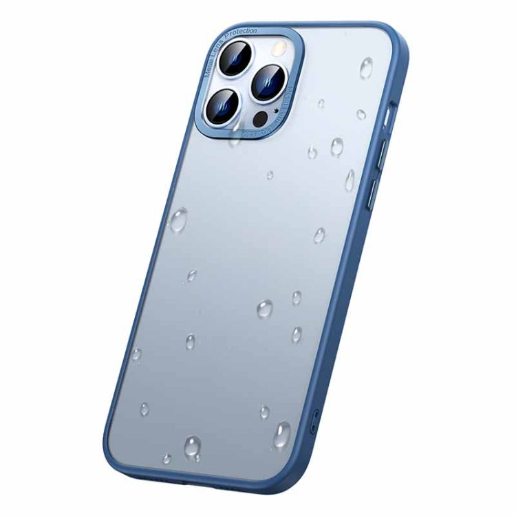 For iPhone 13 Metal Lens Skin Feel Frosted Phone Case