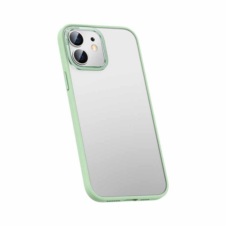 For iPhone 12 mini Metal Lens Skin Feel Frosted Phone Case