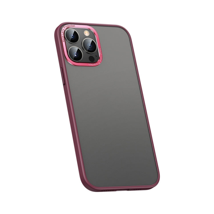 For iPhone 12 Pro Metal Lens Skin Feel Frosted Phone Case
