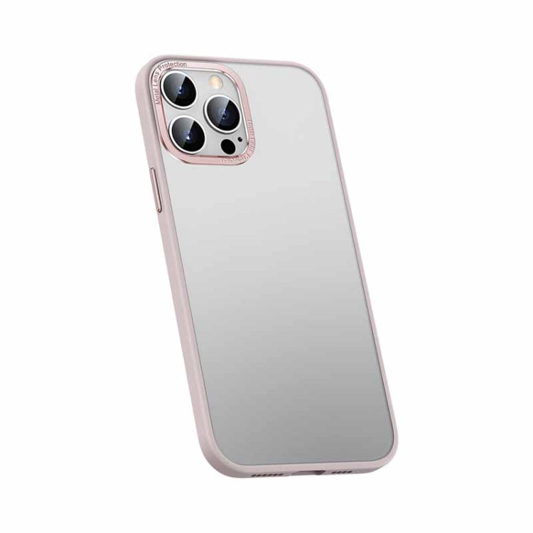 For iPhone 12 Pro Max Metal Lens Skin Feel Frosted Phone Case